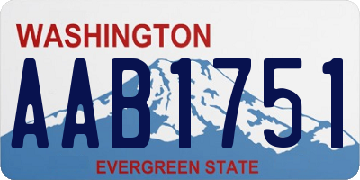 WA license plate AAB1751