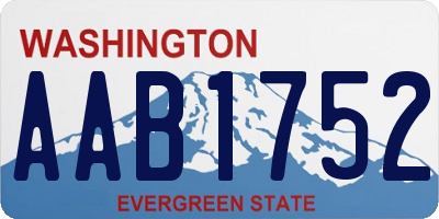 WA license plate AAB1752