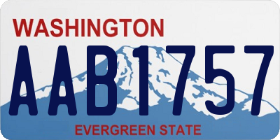 WA license plate AAB1757