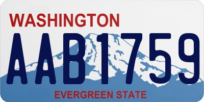 WA license plate AAB1759