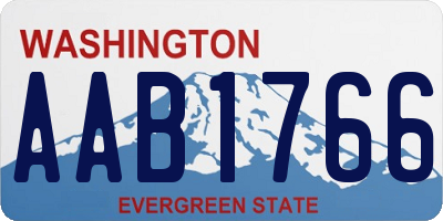 WA license plate AAB1766