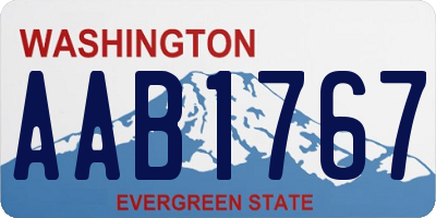 WA license plate AAB1767