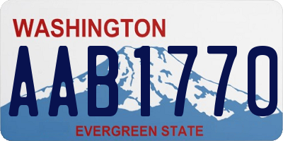 WA license plate AAB1770