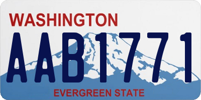 WA license plate AAB1771