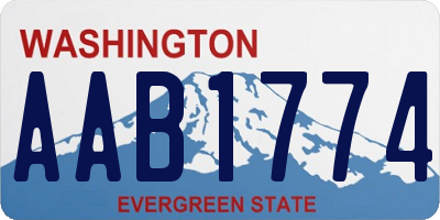 WA license plate AAB1774