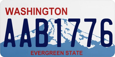 WA license plate AAB1776
