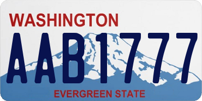 WA license plate AAB1777
