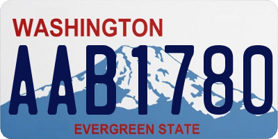 WA license plate AAB1780