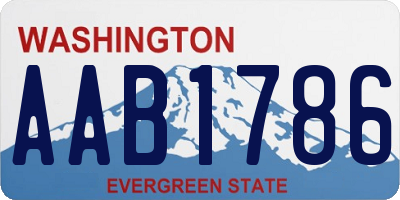 WA license plate AAB1786