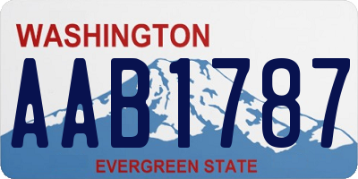 WA license plate AAB1787
