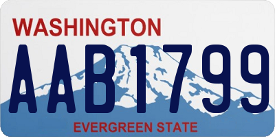 WA license plate AAB1799