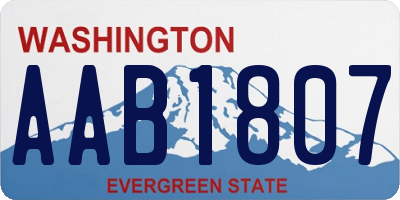 WA license plate AAB1807