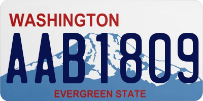 WA license plate AAB1809