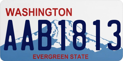 WA license plate AAB1813