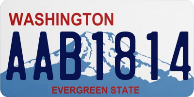 WA license plate AAB1814