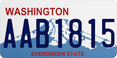 WA license plate AAB1815