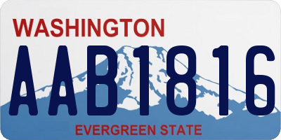 WA license plate AAB1816