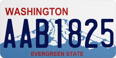 WA license plate AAB1825