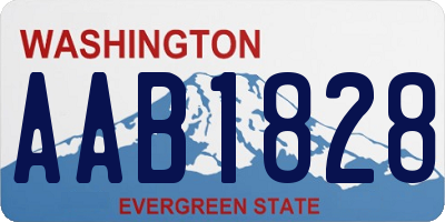 WA license plate AAB1828