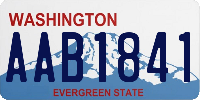 WA license plate AAB1841