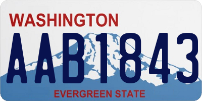 WA license plate AAB1843