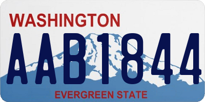 WA license plate AAB1844