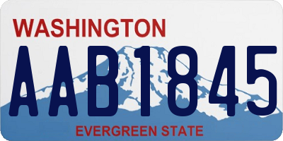 WA license plate AAB1845