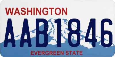 WA license plate AAB1846