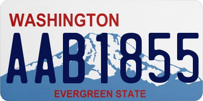 WA license plate AAB1855