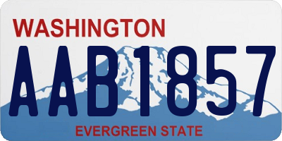 WA license plate AAB1857