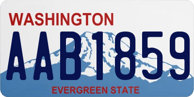 WA license plate AAB1859