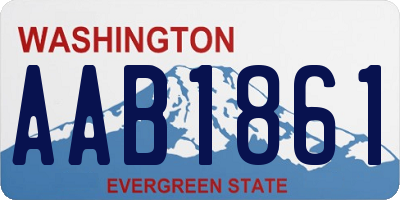 WA license plate AAB1861