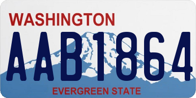 WA license plate AAB1864