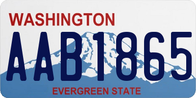 WA license plate AAB1865