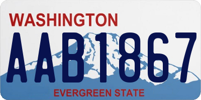 WA license plate AAB1867