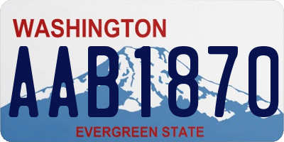 WA license plate AAB1870