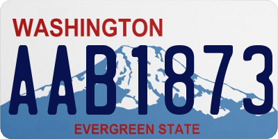 WA license plate AAB1873