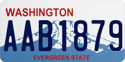 WA license plate AAB1879
