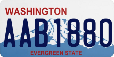 WA license plate AAB1880