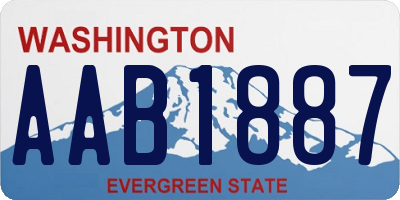 WA license plate AAB1887