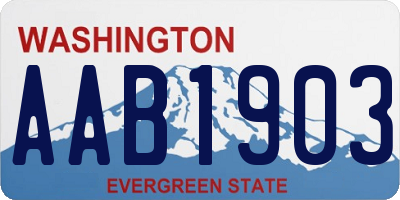 WA license plate AAB1903