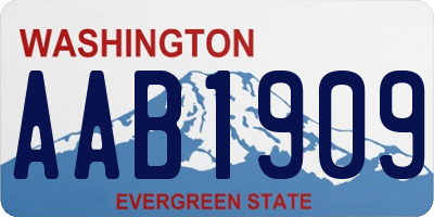 WA license plate AAB1909