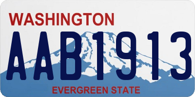 WA license plate AAB1913