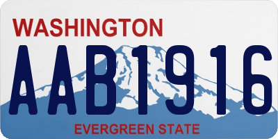 WA license plate AAB1916