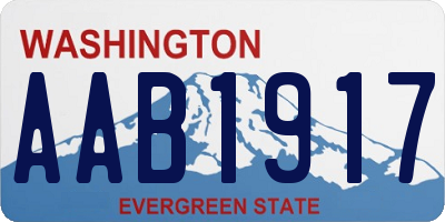 WA license plate AAB1917