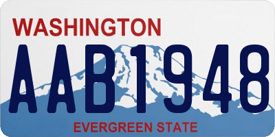 WA license plate AAB1948