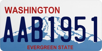 WA license plate AAB1951