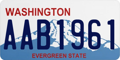 WA license plate AAB1961