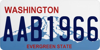 WA license plate AAB1966