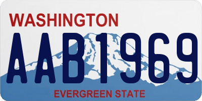 WA license plate AAB1969